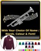 Trumpet Curved Stave With Your Words - ZIP SWEATSHIRT 