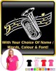 Tuba Curved Stave With Your Words - LADYFIT T SHIRT 
