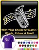 Tuba Curved Stave With Your Words - T SHIRT 