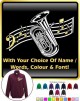Tuba Curved Stave With Your Words - ZIP SWEATSHIRT 