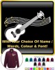 Ukulele Curved Stave With Your Words - ZIP SWEATSHIRT  