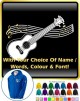 Ukulele Curved Stave With Your Words - ZIP HOODY  