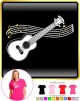 Ukulele Curved Stave - LADYFIT T SHIRT 