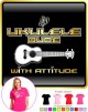 Ukulele Dude Attitude - LADYFIT T SHIRT 