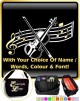 Violin Curved Stave With Your Words - SHEET MUSIC & ACCESSORIES BAG 