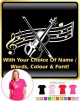 Violin Curved Stave With Your Words - LADYFIT T SHIRT 