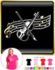 Violin Curved Stave - LADYFIT T SHIRT 