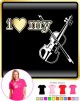 Violin I Love My - LADYFIT T SHIRT 