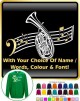 Wagner Tuba Curved Stave With Your Words - SWEATSHIRT  