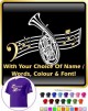 Wagner Tuba Curved Stave With Your Words - T SHIRT  