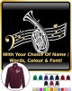 Wagner Tuba Curved Stave With Your Words - ZIP SWEATSHIRT  