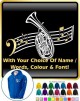 Wagner Tuba Curved Stave With Your Words - ZIP HOODY  